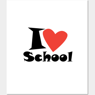 I love My School. Slogan. Back to school. Hello School. Happy Teacher Day. Autumn. Learning Children. Cartoon Graphic design Posters and Art